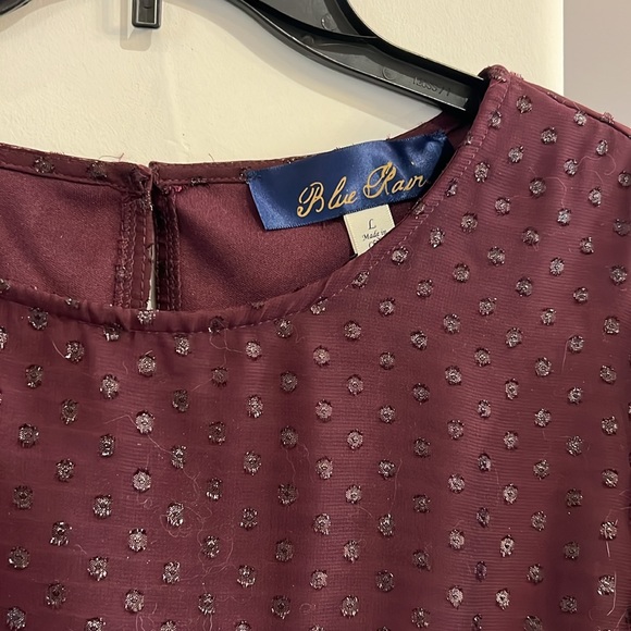 Purple Long Sleeve Top Francescas Size Large - Picture 4 of 5